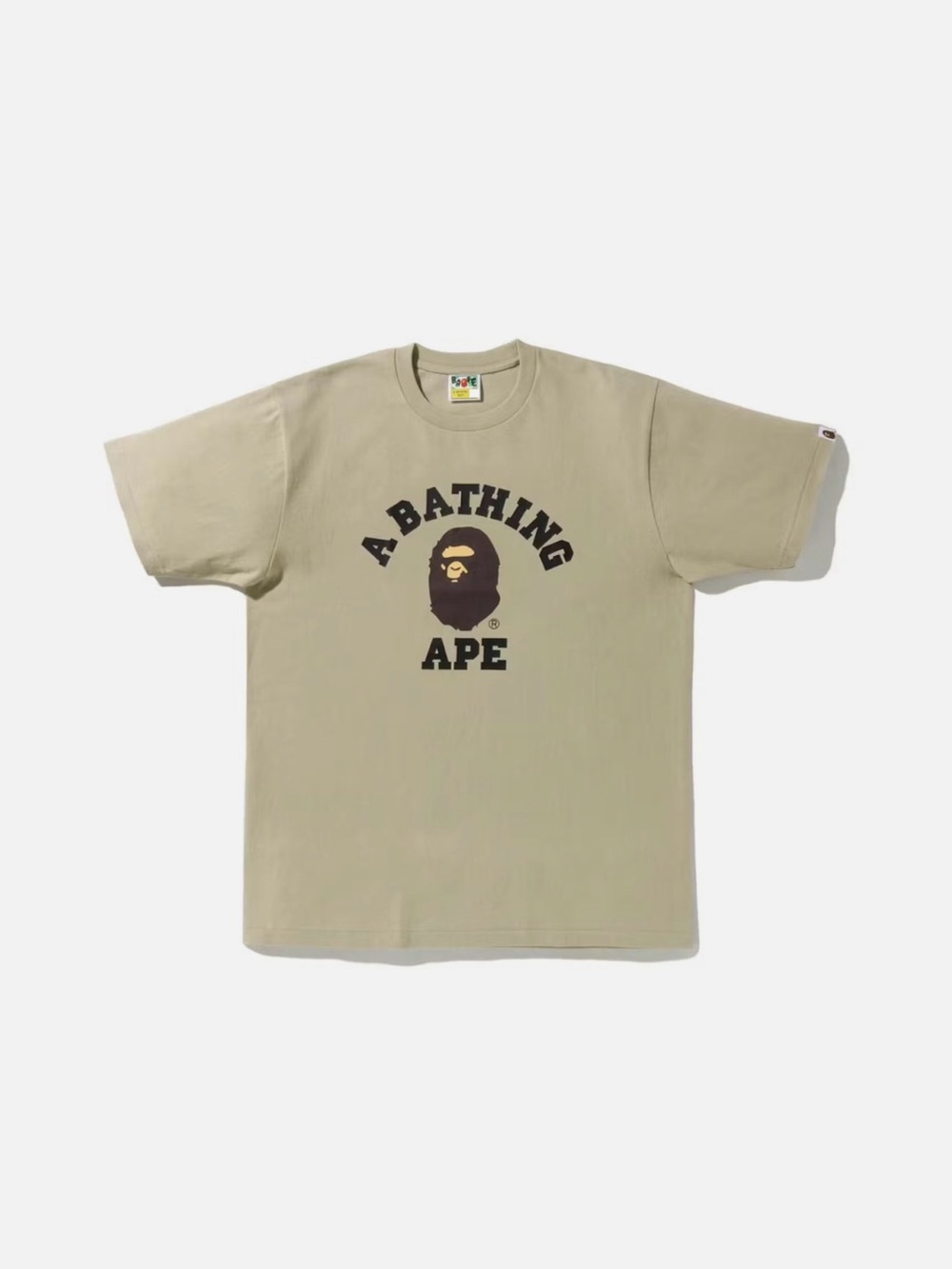 Abathing ape shirt medium tan bape
